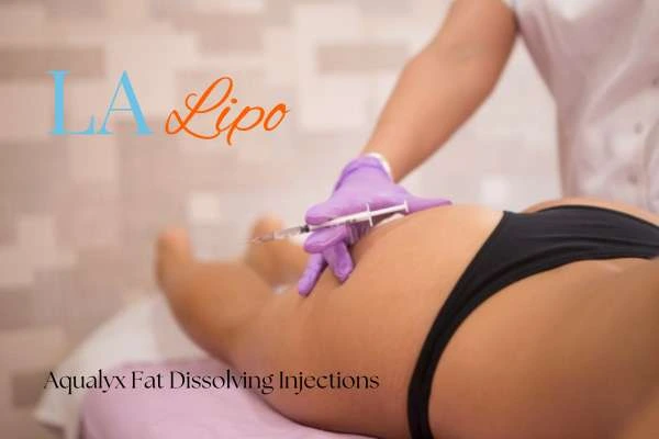 Woman having fat dissolving injections Chingford on thighs