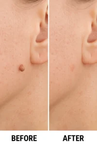 Skin tags removal Chingford before and after