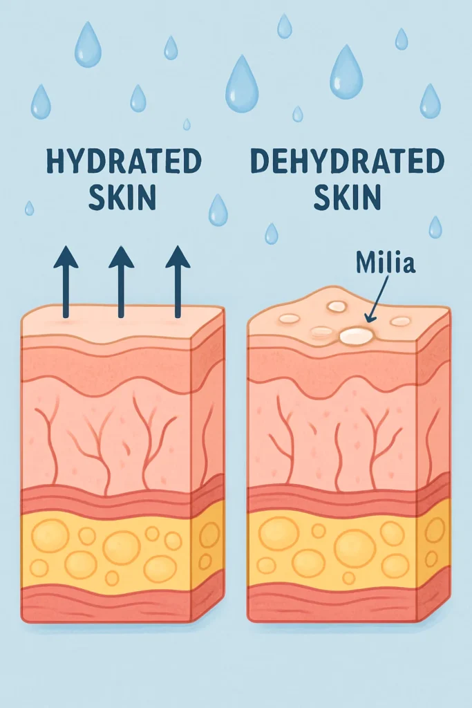 The importance of hydration and milia production Chingford